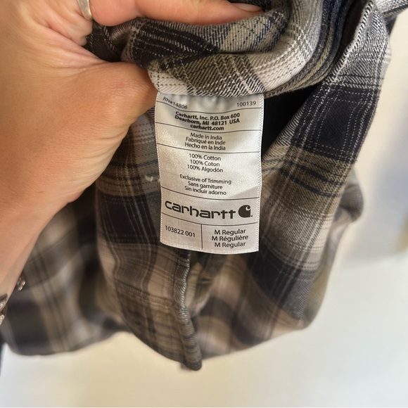 Carhartt Workwear Hubbard Flannel Long Sleeve Heavyweight Thick Medium - Picture 6 of 8